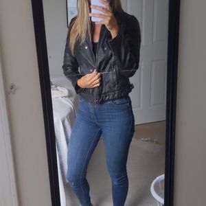 Womens small pleather jacket